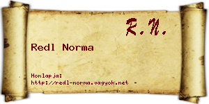 Redl Norma névjegykártya